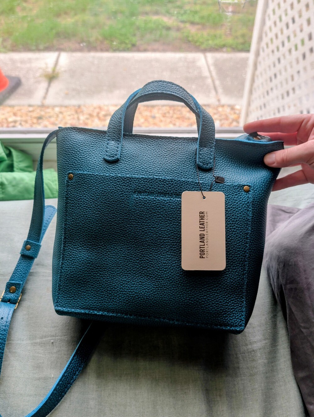 PLG Mini Zippered Crossbody Tote in Aquarius